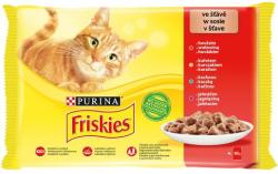  Hrană umedă pentru pisici Friskies în sos - pui, vită, miel, rață 4 x 85 g