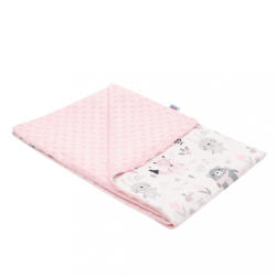 NEW BABY Gyermek pléd Minky New Baby Maci rózsaszín 80x102 cm - pindurka - 7 890 Ft