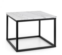 Besoa Volos T50, dohányzóasztal, 50 x 40 x 50 cm, márvány, belső és külső, fekete / fehér (GDMC1-Volos T50) (GDMC1-Volos T50)