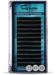 Long Lashes Premium Super Flat D / 0, 15 - 12mm (LLSFD7150012)