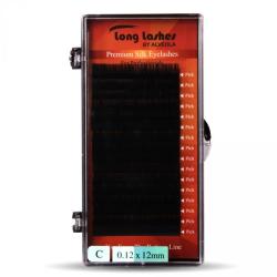 Long Lashes Selyem műszempilla C/0, 12-12mm (LLSC8120012)