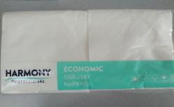 Harmony Economic szalvéta, 1 rétegű, fehér, 1/4 hajtogatott Fehér 33*33 cm