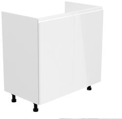 TEMPO KONDELA Mosogatószekrény, fehér/fehér extra magasfényű, AURORA D80Z