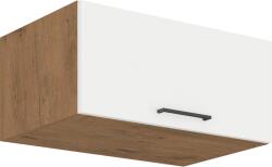 TEMPO KONDELA Felső szekrény, lancelot tölgy / fehér extra magas fényű HG, VEGA 80 NAGU-36 1F