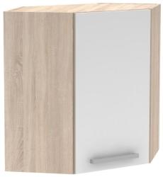 TEMPO KONDELA Felső sarokszekrény 1DV, tölgy sonoma/fehér, univerzális, NOVA PLUS NOPL-013-OH
