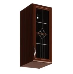 TEMPO KONDELA Felsőszekrény G30S üveggel, jobbos, dió Milano, SICILIA