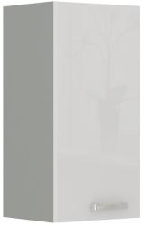 TEMPO KONDELA Felsőszekrény, fehér magasfényű, PRADO 40 G-72 1F