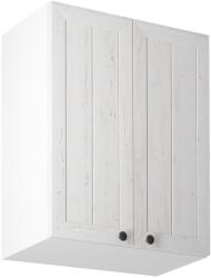 TEMPO KONDELA Felsőszekrény G60, fehér/sosna andersen, PROVANCE