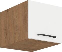 TEMPO KONDELA Felső szekrény, lancelot tölgy / fehér extra magas fényű HG, VEGA 40 NAGU-36 1F