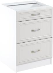 TEMPO KONDELA Alsószekrény D60S3, fehér/sosna Andersen, SICILIA