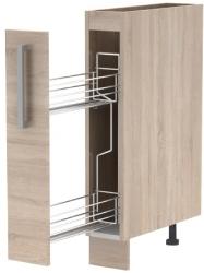 TEMPO KONDELA Szekrény kihúzható kosárral 1 DV, tölgy sonoma, NOVA PLUS NOPL-066-VK