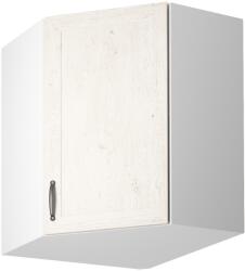 TEMPO KONDELA Felső sarokszekrény, fehér/sosna északi, ROYAL G60N