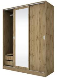 IRIM Nevada szekrény, 150X59x191 cm, 3 ajtó, tükör, Dakota tölgy