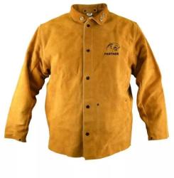 Parweld Panther hegesztőkabát vastag erősített kevlár varrással hasított marha teljes bőrhát méret: XL, 50-es