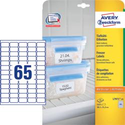 Avery Zweckform 38, 1*21, 2 mm-es Avery Zweckform A4 íves etikett címke, fehér színű (25 ív/doboz) (L7971-25) - dunasp