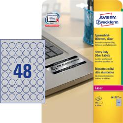 Avery Zweckform 30 mm-es Avery Zweckform A4 íves etikett címke, ezüst színű (20 ív/doboz) (L6129-20) - dunasp