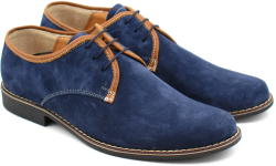 Rovi Design Pantofi barbati casual, din piele naturala, culoare bleumarin P34BLUE (P34BLUE)