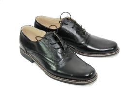 Rovi Design Pantofi negri barbati casual, eleganti din piele naturala LUX76N (LUX76N)