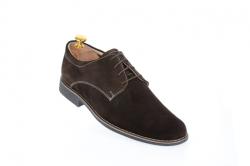 Rovi Design Pantofi barbati casual din piele naturala intoarsa, culoare maro, PAVELMARO (PAVELMARO)