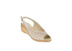 Rovi Design Sandale dama din piele naturala, cu platforma - SMALTABEJ (SMALTABEJ)