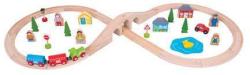 Bigjigs Toys Set tren cu cale ferata circulara (EDUC-BJT012)