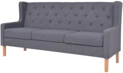 vidaXL Canapea cu 3 locuri, material textil, gri (245454) Canapea