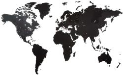 MiMi Innovations Decor perete harta lumii Giant negru 280x170cm lemn UE05210 (425845)