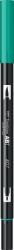 Tombow Marker caligrafic 2 in 1, ABT Dual Brush Pen, tiki teal Tombow ABT-407 (ABT-407)