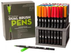 Tombow Marker caligrafic 2 in 1, ABT Dual Brush Pen, Combo Colours, 96 culori/set Tombow AB-S-96C (AB-S-96C)