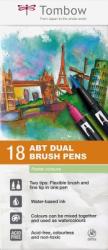 Tombow Marker caligrafic 2 in 1, ABT Dual Brush Pen, Pastel Colours, 18 culori/set Tombow ABT-18P-5 (ABT-18P-5)