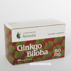 Laboratoarele Remedia Ginkgo Biloba 80 mg 60 capsule Laboratoarele Remedia