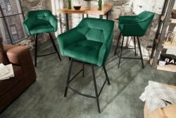 LuxD Stílusos kartámlás bár szék Giuliana 100 cm zöld bársony
