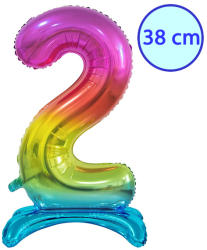 GoDan S. A Fólia lufi, 2, talpas, szivárványos, 38 cm