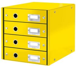 LEITZ Irattároló, laminált karton, 4 fiókos, LEITZ "Click&Store", sárga (E60490016) - webpapir