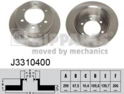 NIPPARTS Disc frana SSANGYONG MUSSO SPORTS (2004 - 2016) NIPPARTS J3310400