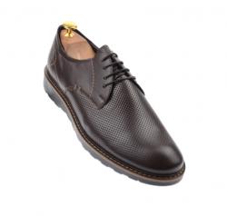 Lucas Shoes OFERTA MARIMEA 41 - Pantofi barbati, casual, cu siret, din piele naturala - L100NEGRU - ciucaleti