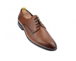 Lucas Shoes Pantofi barbati eleganti, cu siret, din piele naturala maro coniac - 346TCONIAC (346TCONIAC)