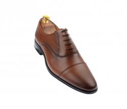 Lucas Shoes Pantofi barbati eleganti, cu siret, din piele naturala maro coniac - 347CONIAC (347CONIAC)