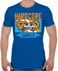 printfashion Hardcore gamer - Férfi póló - Királykék (2665521)