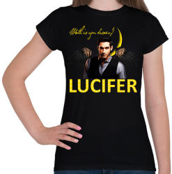 printfashion lucifer-wath is you disaer - Női póló - Fekete (2671794)