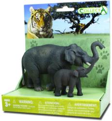 CollectA - Set 2 Figurine Elefant Asiatic cu pui (COL89213SPP)