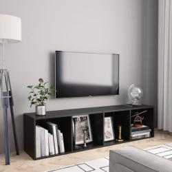 vidaXL Bibliotecă/Comodă TV, negru, 143x30x36 cm (800262)