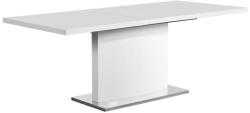 TEMPO KONDELA étkezőasztal , fehér színű HG, 160-200x90 cm, KORINTOS - mindigbutor