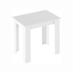 TEMPO KONDELA Étkezőasztal, fehér, 86x60 cm, TARINIO - mindigbutor
