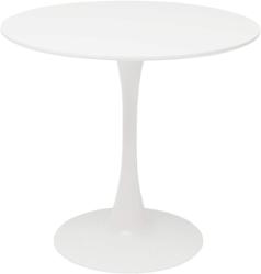 TEMPO KONDELA Étkezőasztal, kerek, fehér, matt, átmérő 80 cm, REVENTON - sprintbutor