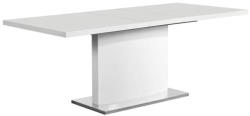 TEMPO KONDELA étkezőasztal , fehér színű HG, 160-200x90 cm, KORINTOS - sprintbutor