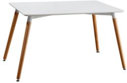 TEMPO KONDELA Étkezőasztal, fehér+ bükk, 120x70 cm, DIDIER 4 NEW - sprintbutor