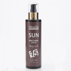 MégaTan Professional (szoláriumkrém) MegaTan SUN Natural Oil with SPF 15 Sun Protection 160ml