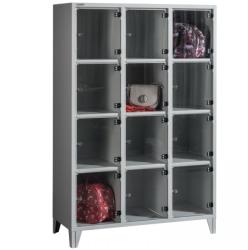 metaloBox JUMBO 3/12 PLEX AC Plexiajtós értékmegőrző szekrény 12 rekeszes (JUMBO 3/12 PLEXI)