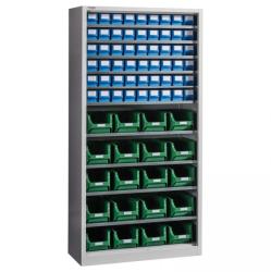 metaloBox EXPERT OPEN E-74 AC Ajtó nélküli tárolódobozos szekrény 74 dobozzal (EXPERT OPEN E-74)